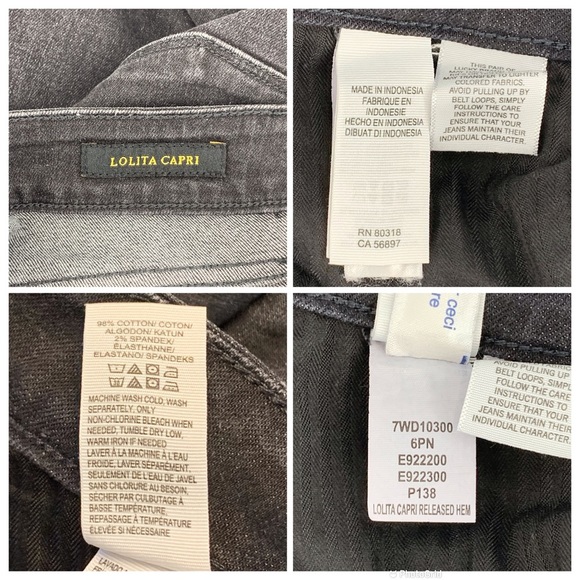 Lucky Brand Black Lolita Ankle Capri Mid Rise Distressed Raw Hem Jeans, 4 - Picture 15 of 15